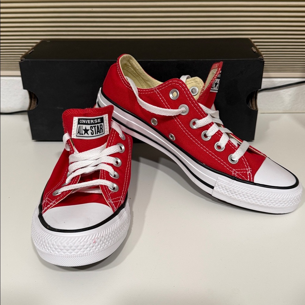 Converse Red Canvas Sneakers